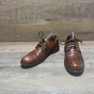 Bed Stu Genoa Brown Leather Lace Up Oxfords Men's Size 9.5